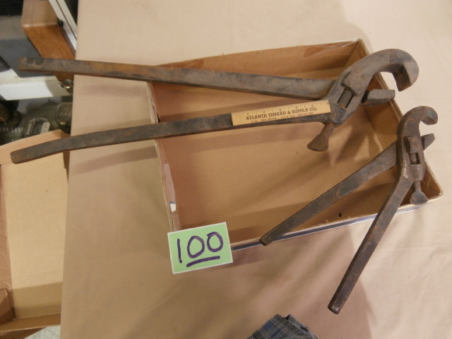 lot 100 image: Pair of Vintage Blacksmith Tools