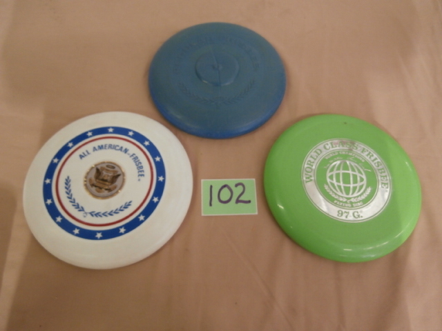 lot 102 image: Three Vintage Frisbees
