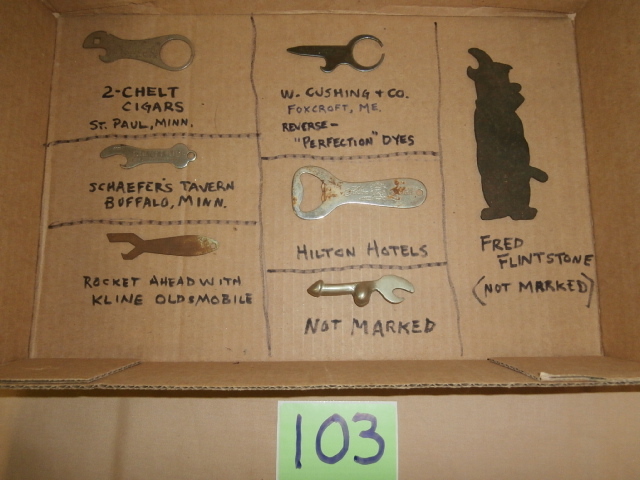 lot 103 image: Lot of Vintage Beer Bottle Openers