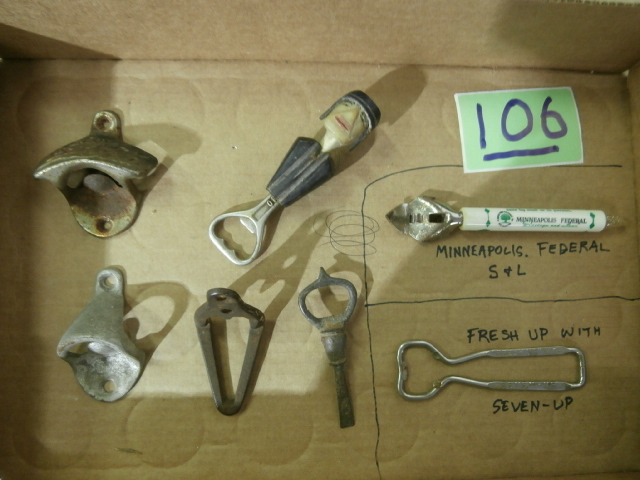 lot 106 image: Lot of Vintage Beer Bottle & Can Openers