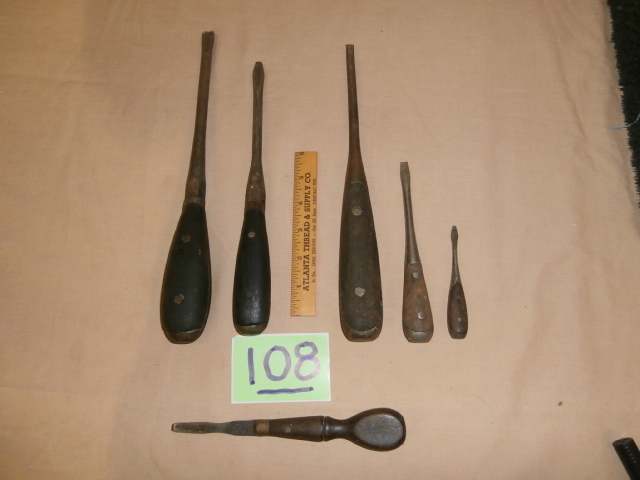 lot 108 image: Group of Antique Screwdrivers