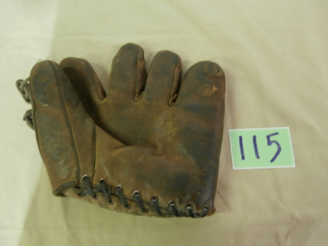 lot 115 image: Very Early Antique Baseball Glove
