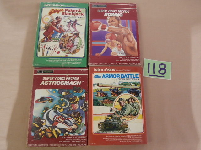 lot 118 image: Four Intellivision Video Arcade Games