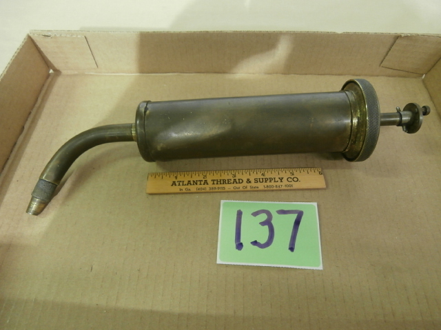 lot 137 image: Vintage Brass S.P. TOWNSEND & CO. Grease Gun