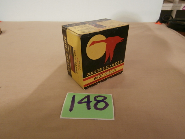 lot 148 image: Vintage WARDS RED HEAD Shotgun Shells, NIB
