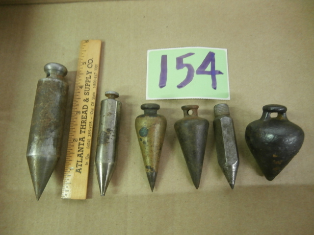 lot 154 image: Group of Vintage Plumb Bobs