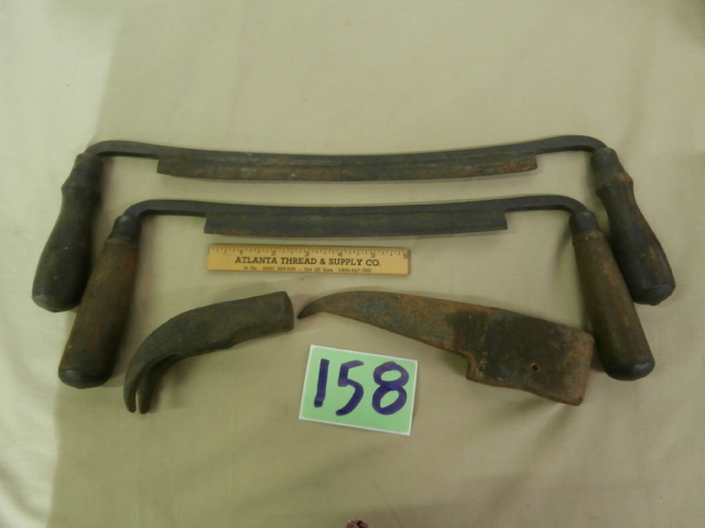 lot 158 image: Group of Vintage Tools, Draw Knives, Picaroon