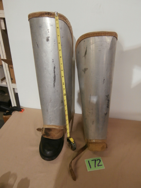 lot 172 image: Pair of Aluminum Snake Leg Guards