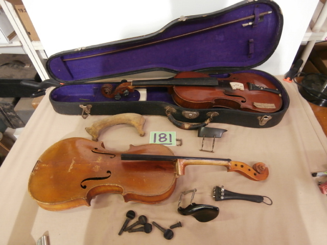 lot 181 image: Pair of Vintage Violins