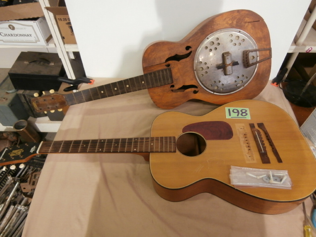 lot 198 image: Pair of Vintage HARMONY Acoustic Guitar Projects