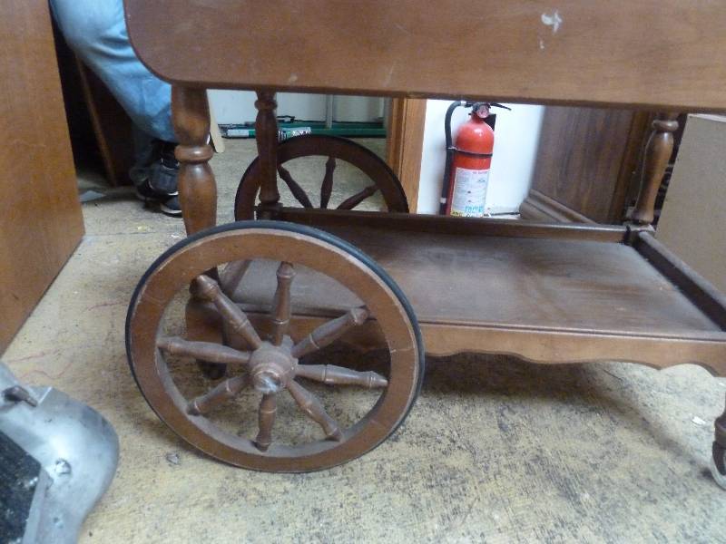 Vintage Rolling Buffet Table