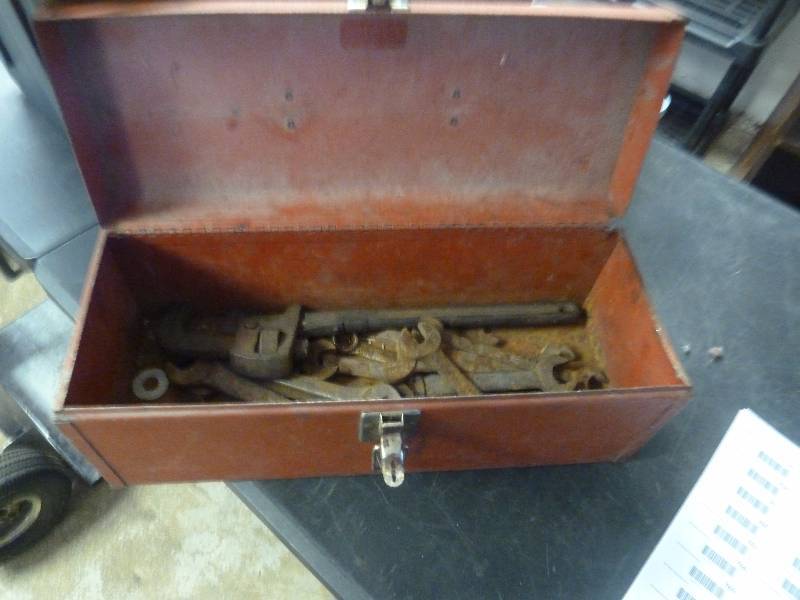 Metal Tool Box with Tools