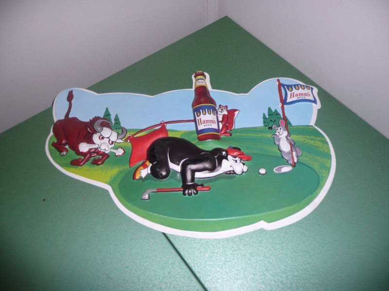lot 30 image: Hamms Beer Vacuform Sign - Very Nice Condition