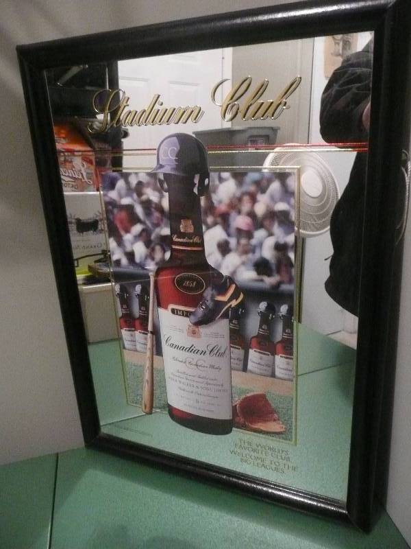 lot 50 image: Very Nice Stadium Club - Canadian Club Mirror - Approx 15wide 21high