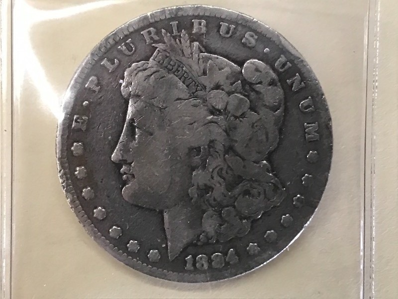 1884-S Morgan Silver Dollar, 90% Si...