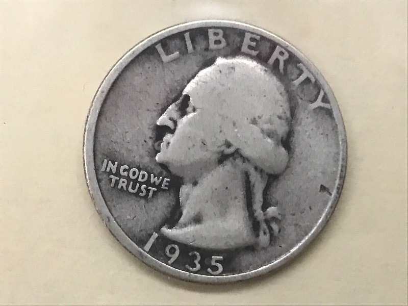 1935 Washington Quarter, 90% Silver...
