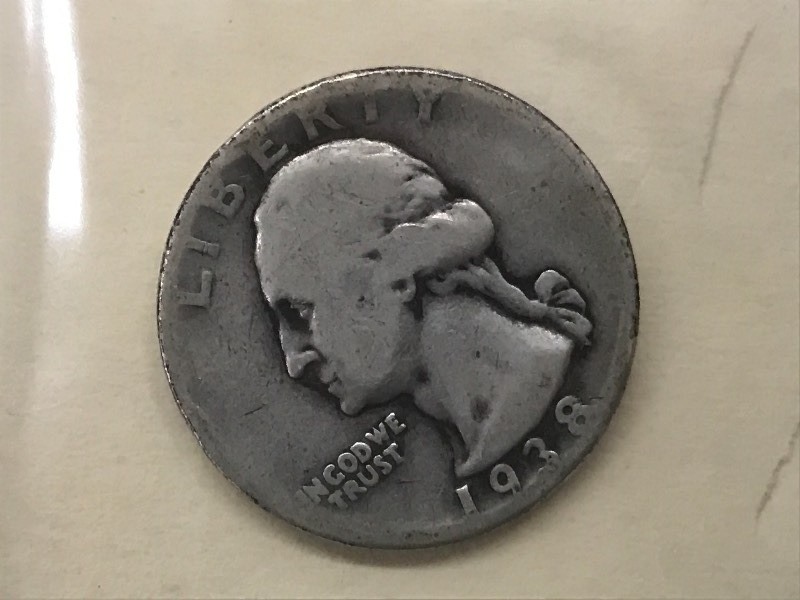 1938 Washington Quarter, 90% Silver...