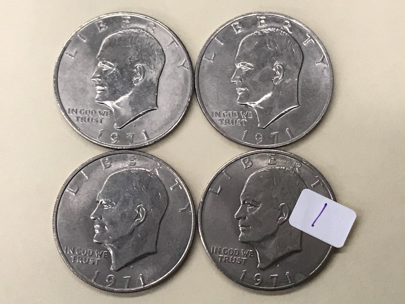 (4) 1971 Eisenhower Dollar Coins ...