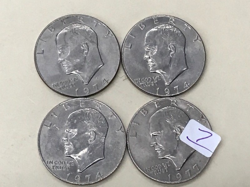 (3) 1974 & (1) 1977 Eisenhower Doll...