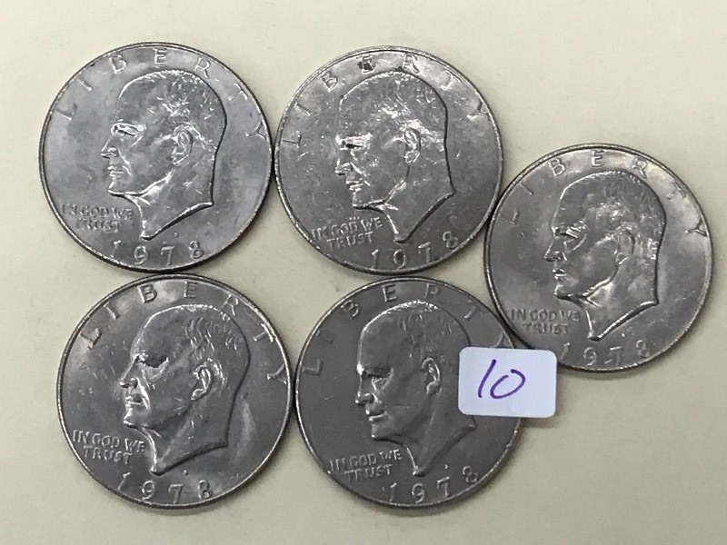 (5) 1978 Eisenhower Dollar Coins ...