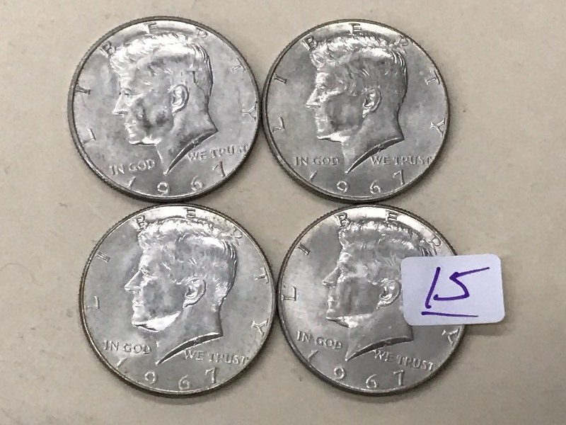 (4) 1967 Kenedy Half Dollar Coins ...