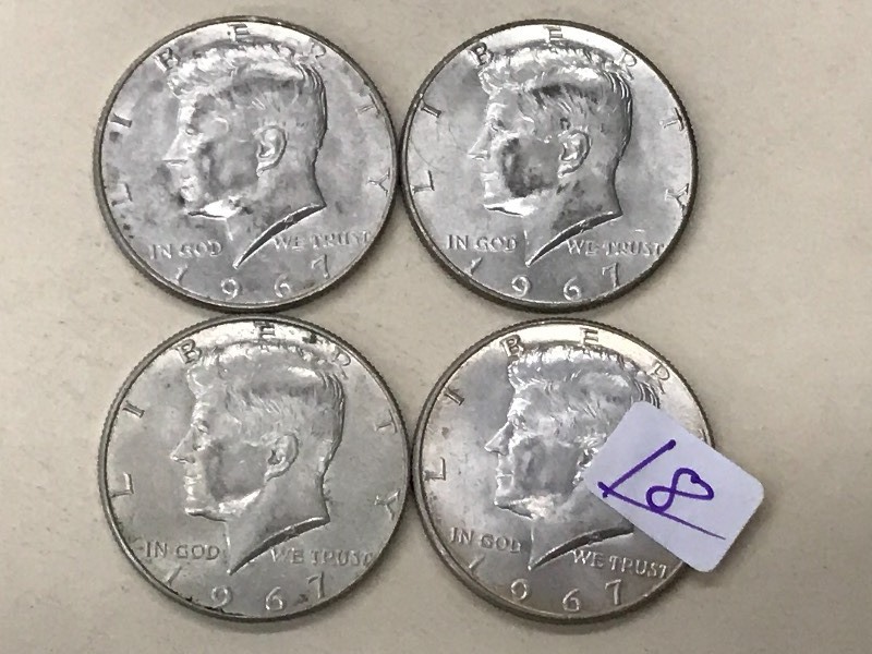 (4) 1967 Kenedy Half Dollar Coins ...