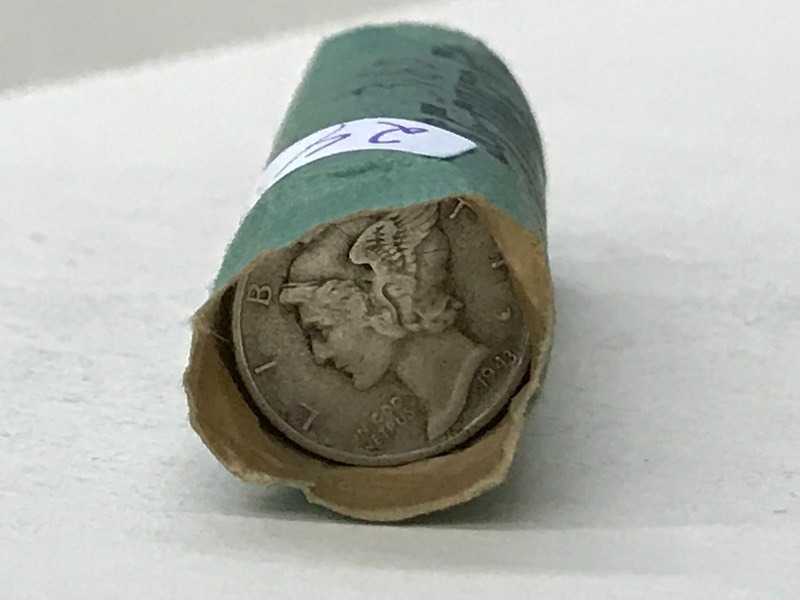 Roll Of (36) 1940s Mercury Dimes ...