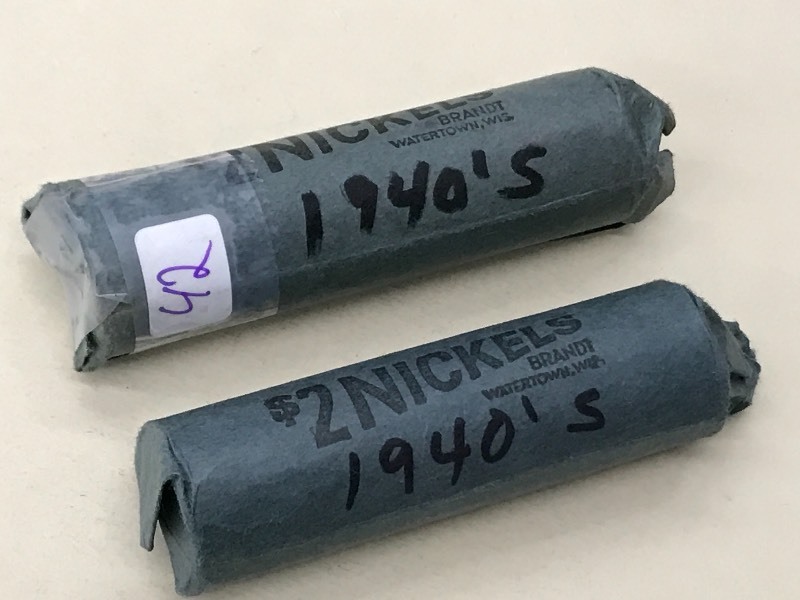 (2) Full Rolls Of 1940s Nickels ...