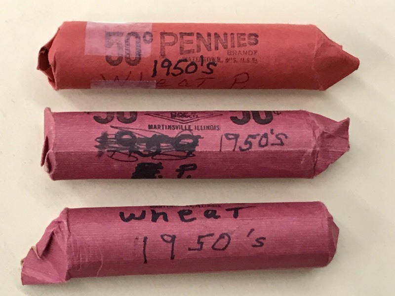 (3) Full Rolls Of Wheat Pennies Al...
