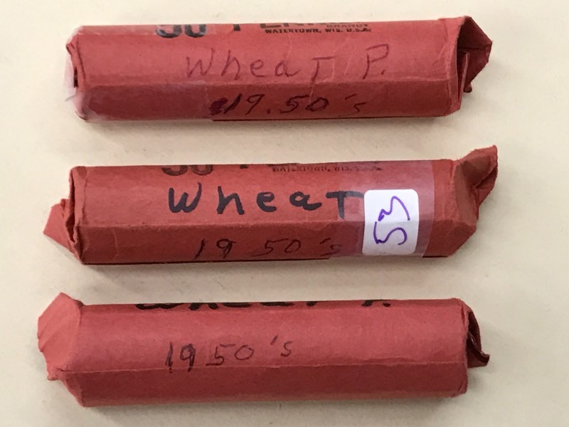 (3) Full Rolls Of Wheat Pennies Al...