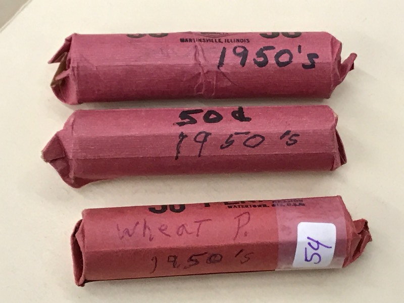 (3) Full Rolls Of Wheat Pennies Al...