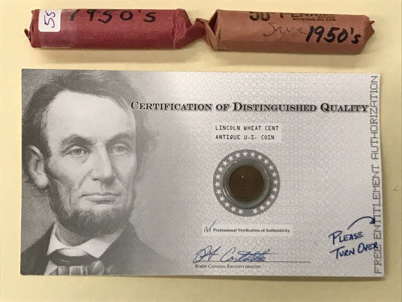 Lot Of (2) Full Rolls Of 1950s Pe...