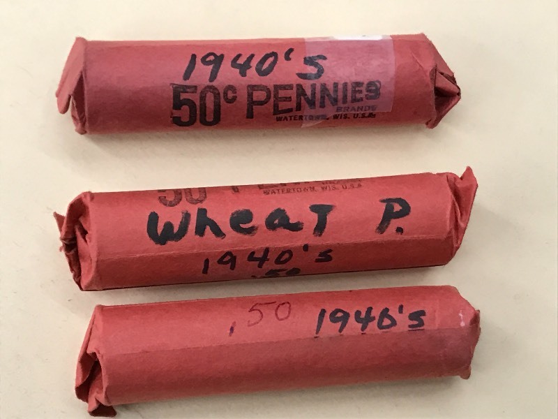 (3) Full Rolls Of Wheat Pennies Al...