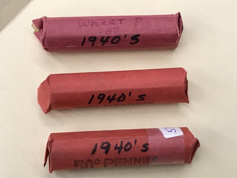 (3) Full Rolls Of Wheat Pennies Al...