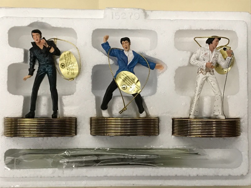 3-Piece Elvis Presley Tree Ornament...
