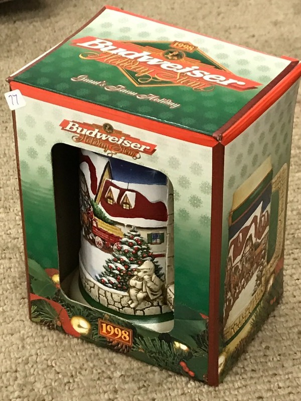 1998 Budwesier Holiday Stein With B...