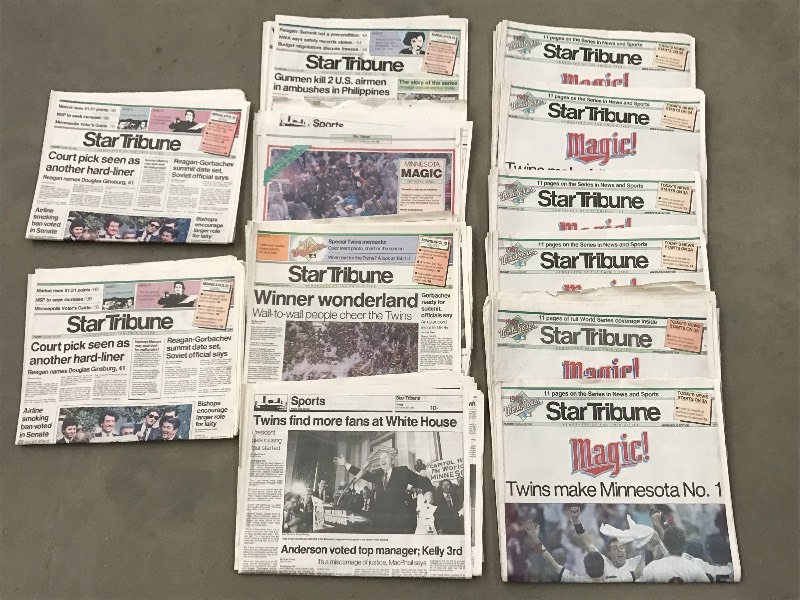 Vintage Newspapers (5) MN Twins Ch...