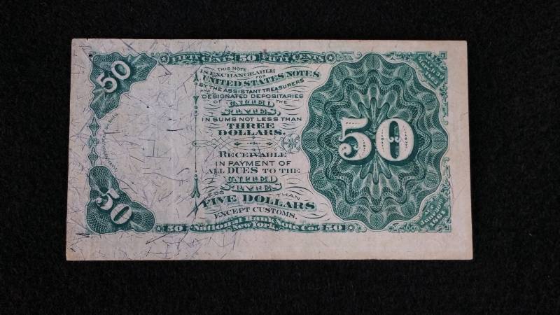 1863 50 Cent Fractional Note 4th Issue