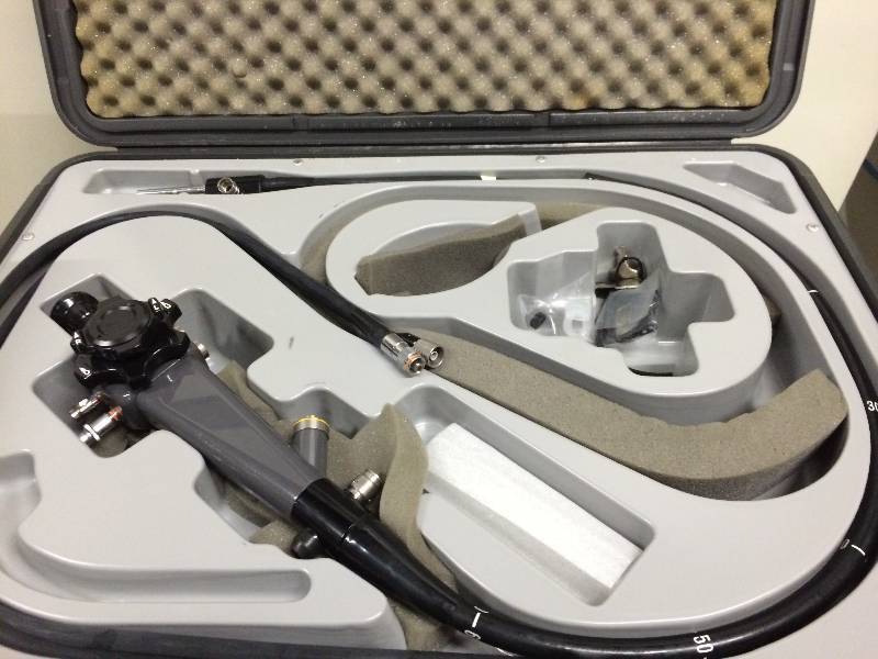 lot 45 image: Wow Olympus OSF-2 Sigmoidoscope With Olympus CLK-3 Cold Light Supply Endoscopy Light Source - Super Condition