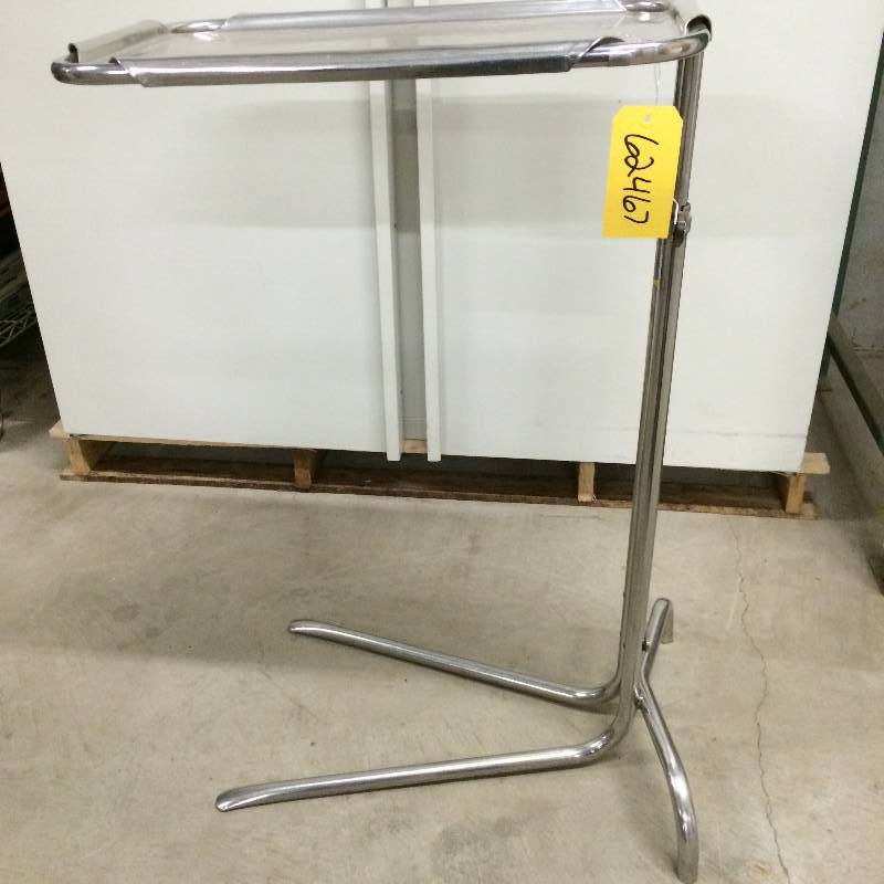 lot 47 image: Medical Mayo Surgical Instrument Stand Tray Stainless Convenient Foot Lever To Raise & Lower Plus Tray Is Removable - Very Expensive Even When Purchased Used - Nice Condition