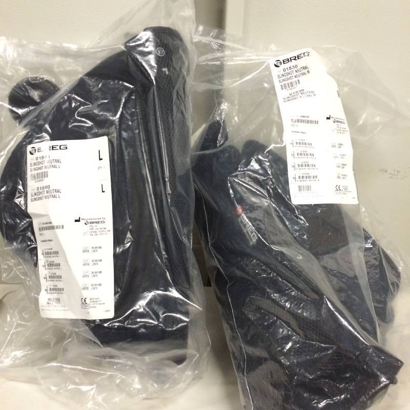 lot 23 image: Wow These Sell Online For $150 Each  New In Package - Breg SlingShot Neutral Shoulder Immobilizer Many Uses - Rotator Cuff, Dislocations Etc - Size Large & Size Medium