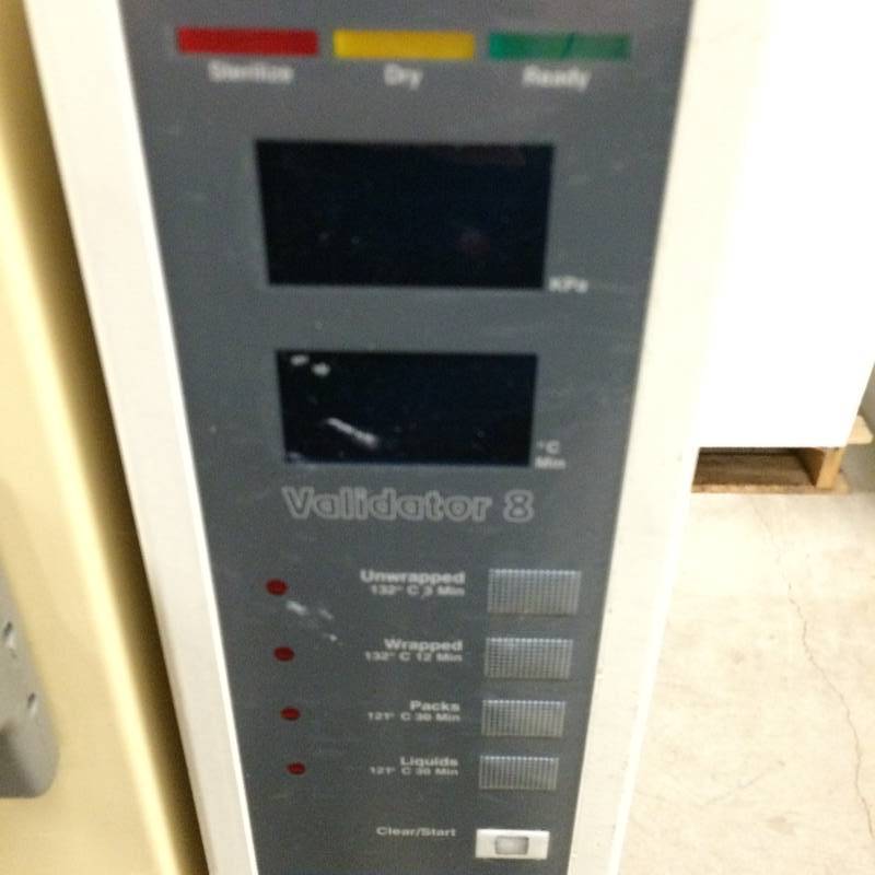 lot 61 image: Retails Used $700 PELTON & CRANE Validator 8 Model AB Autoclave Steam Sterilizer - Works but has damage at top...see pictures