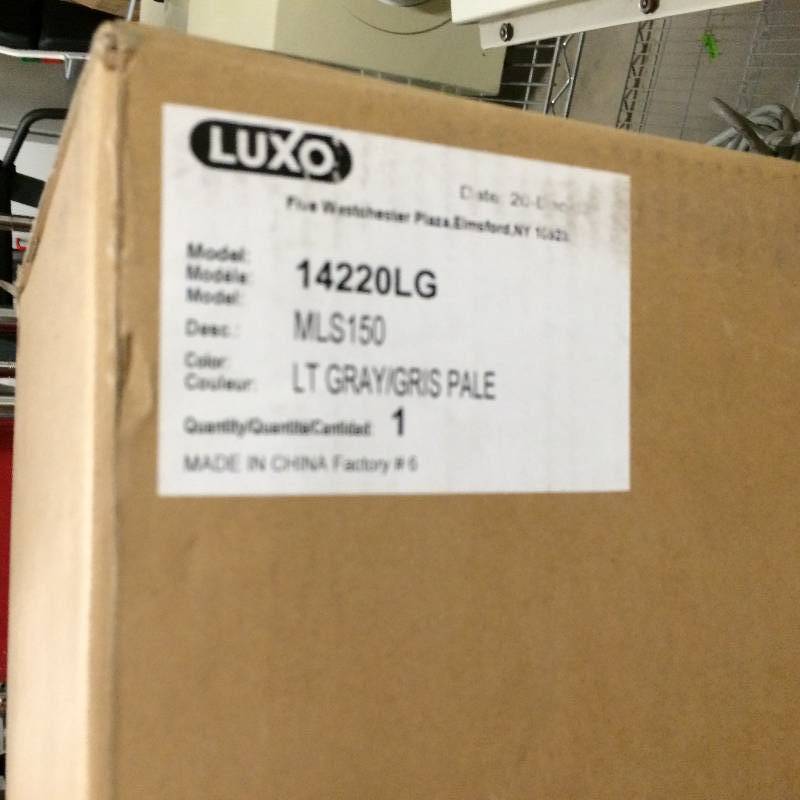 lot 63 image: Retails $240 New In Open Box Luxo 14220LG Gray 100W Incandescent Task Industrial Lighting w50-inch Arm for Medical Facilities
