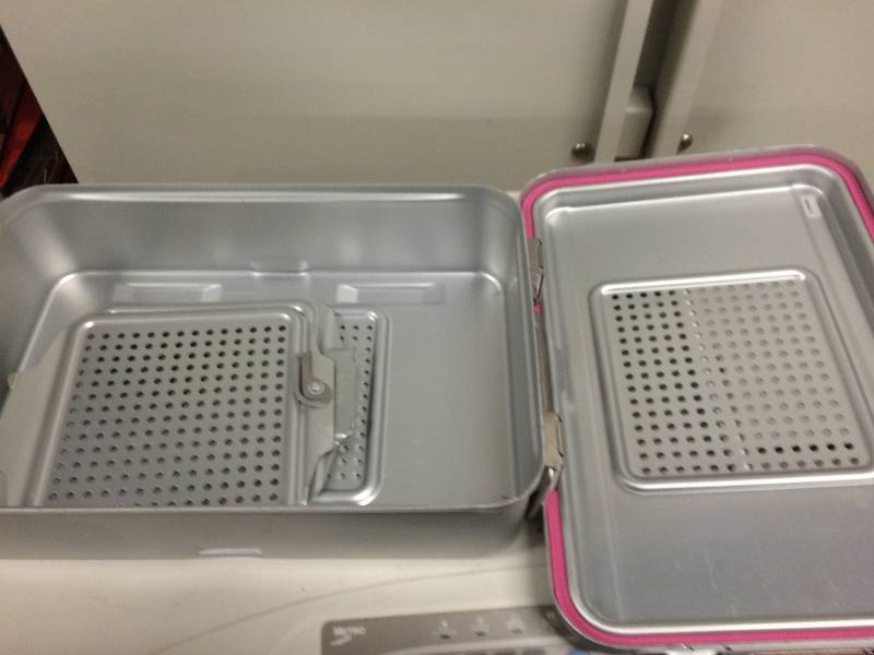 lot 44 image: Wow Retails New $500 V. MUELLER GENESIS CD2-6B Mid-Length Sterilization Container Sterrad System Compatible Plasma Pink Gaskets - Like New Condition