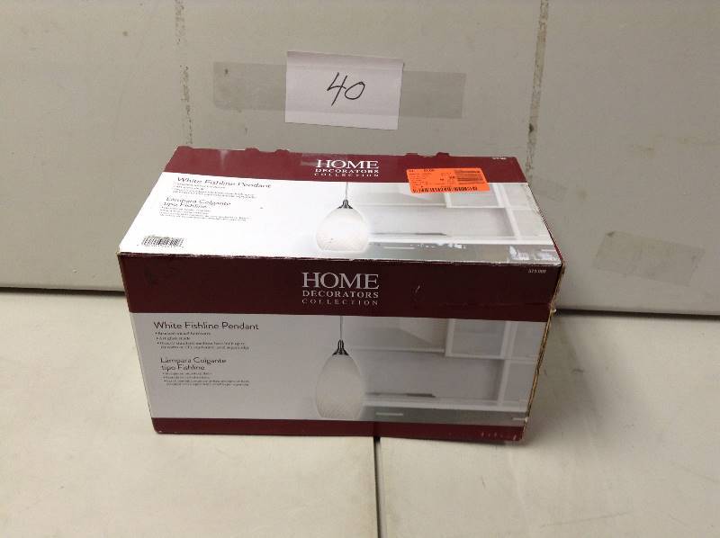 Home Decorators White Fishline Pendant New