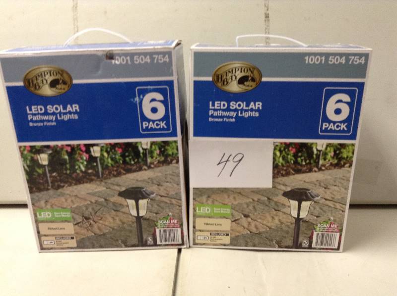 Lot of 2 Hampton Bay LED Solar Pathway