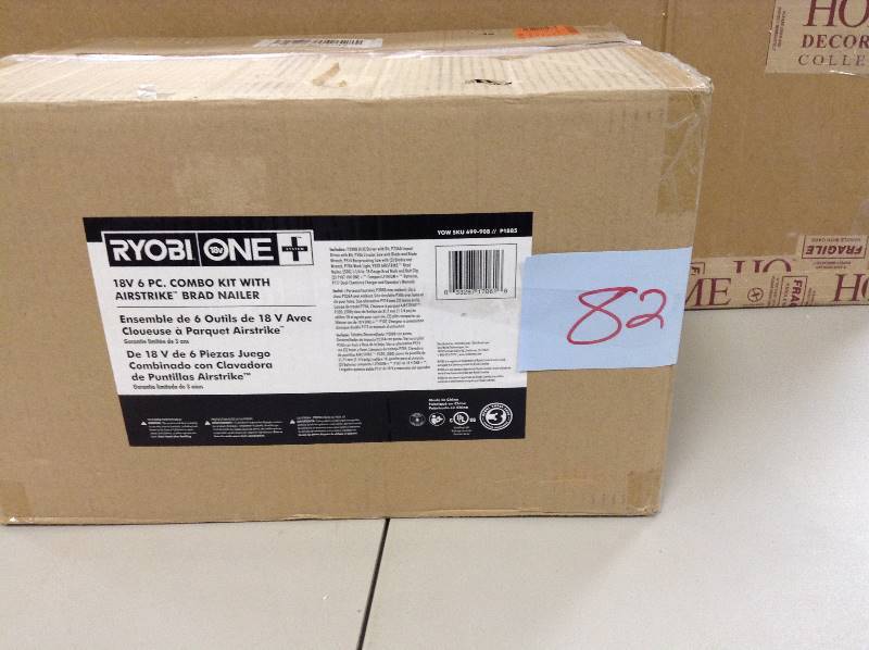 Ryobi ONE 18-Volt Lithium-Ion Cordless Combo Kit with Brad Nailer (6-Tool) never used