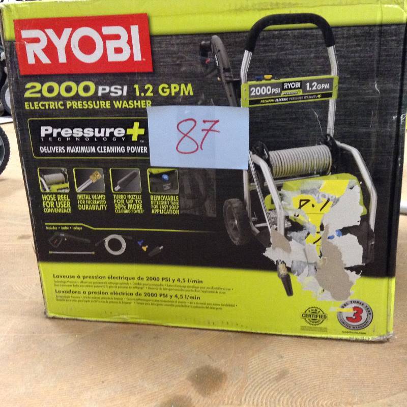 Ryobi 2000 psi 1.2 GPM electric preassure Washer never used