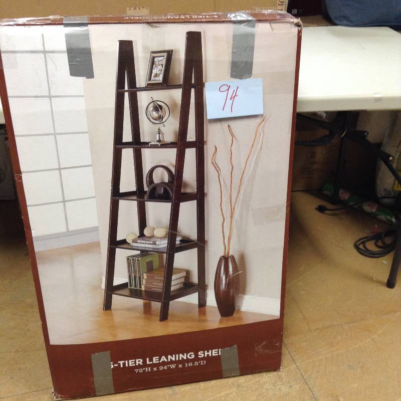5 Tier Leaning Shelf Never used