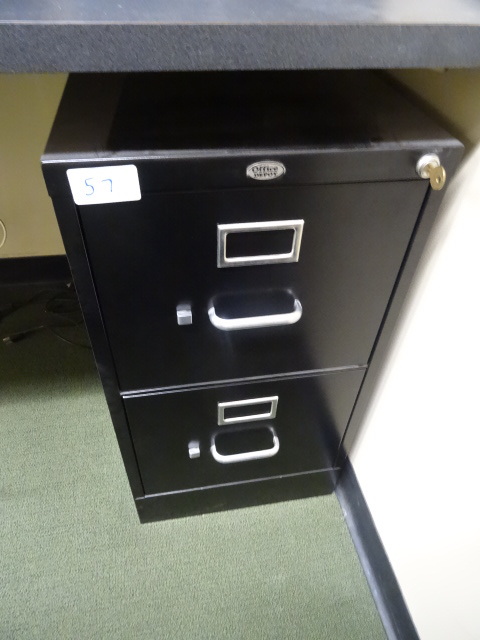 lot 57 image: 15 metal 2 drawer file cabinet